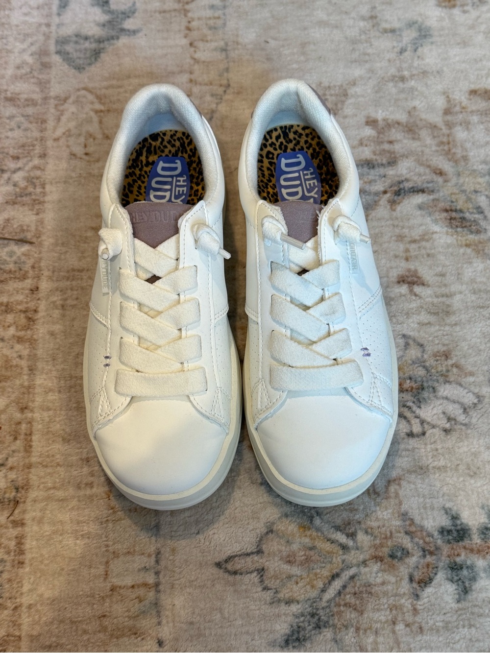 Hey Dude Women’s Karina White Low-Top Sneakers